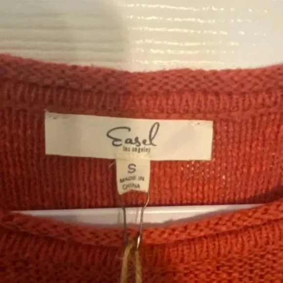 Easel Red White Blue Stars sweater top - Picture 4 of 6